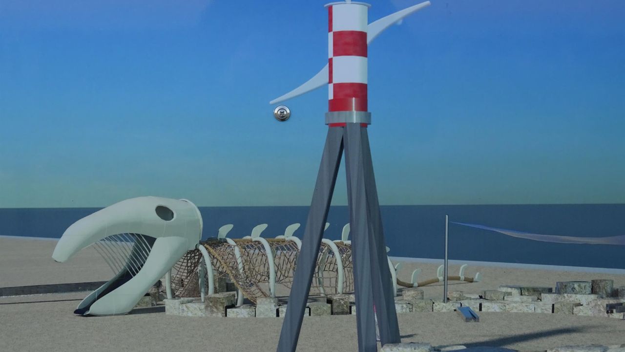 Wasserspielplatz am Strand Neßmersiel Wasserspielplatz am Strand Neßmersiel